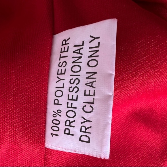 Marsoni Red Ruched Bodycon Dress Size 18 Floral Feminine - Picture 10 of 11